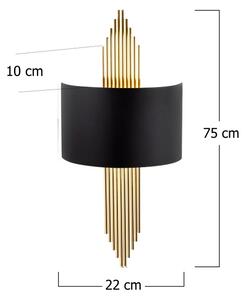 Applique 1xE27/40W/230V oro/nero