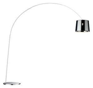 Ideal Lux Dorsale lampada arco paralume cromo da terra