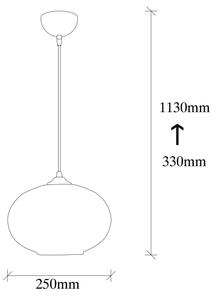 Lampadario su filo CAMINI 1xE27/40W/230V