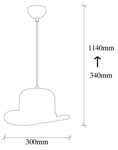 Lampadario su filo SIVANI 1xE27/100W/230V