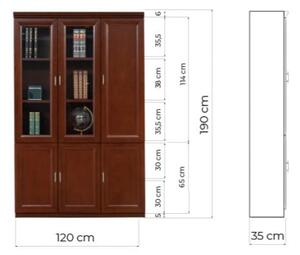 Armadio per ufficio o studio in stile classico a 3 ante PRESTIGE C630A