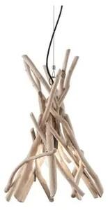 Ideal Lux Driftwood SP1 lampadario classico per sala da pranzo in legno naturale E27 60W