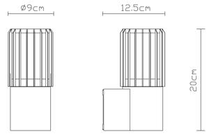 Globo 32160 - Applique da esterno MERVIN 1xE27/15W/230V IP54