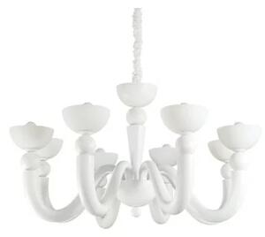 Ideal Lux Bon Bon SP8 lampadario classico per salone colore bianco E14 40W