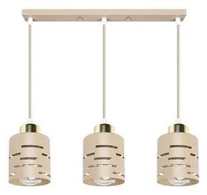 Lampadario a sospensione con cavo ELEN 3xE27/35W/230V beige/oro