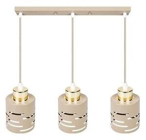 Lampadario a sospensione con cavo ELEN 3xE27/35W/230V beige/oro