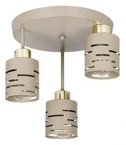 Lampadario a plafone ELEN 3xE27/35W/230V beige/oro
