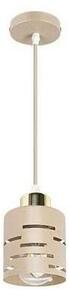 Lampadario a cavo ELEN 1xE27/35W/230V beige/oro