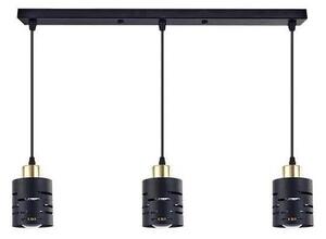 Lampada a sospensione su cavo ELEN 3xE27/35W/230V nero/oro
