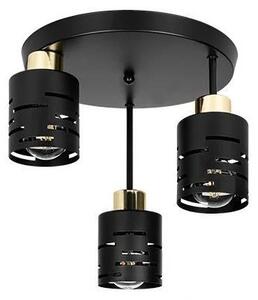 Plafoniera ELEN 3xE27/35W/230V nero/oro