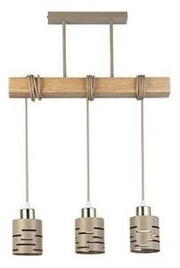 Lampadario a sospensione con cavo ELEN 3xE27/35W/230V beige/oro/marrone