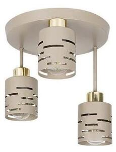 Lampadario a plafone ELEN 3xE27/35W/230V beige/oro