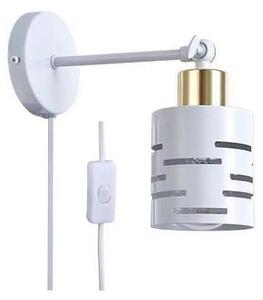 Faretto da parete con interruttore ELEN 1xE27/35W/230V bianco/oro
