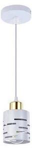 Lampadario a cavo ELEN 1xE27/35W/230V bianco/oro