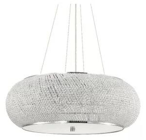 Ideal Lux Pashà SP14 lampadario classico per salotto con perle in cristallo molato E14 40W