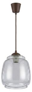 Brilagi - Lampadario LED a cavo R GLASS 1xE27/60W/230V diam. 26 cm marrone/grigio fumé