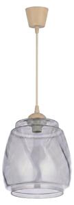 Brilagi - Lampadario LED a sospensione su cavo R GLASS 1xE27/60W/230V diam. 26 cm beige/grigio fumé