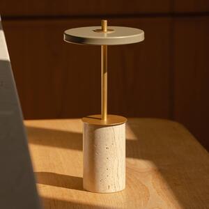UMAGE Lampada da tavolo di design Asteria MOVE MINI, dimmerabile, Ottone / Oro, Soggiorno / Sala da pranzo, Pietra, Design, Lampada da tavolo