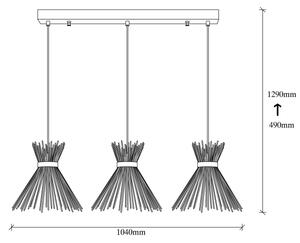 Lampadario su filo KIRPI 3xE27/40W/230V