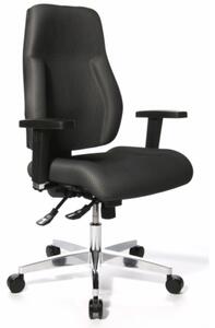 Topstar sedia professionale per ufficio P91 AL.G3 Sedia da scrivania ergonomica con braccioli (regolabile in altezza) tessuto grigio Sedia girevole per ufficio, casa