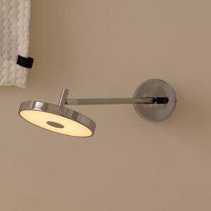 UMAGE Applique da parete di design Asteria LONG HW, dimmerabile, Alluminio / Grigio / Zincato, Soggiorno / Sala da pranzo, Metallo, Design, Applique