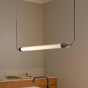 UMAGE Lampada a sospensione LEMON SQUEEZE LINEAR, dimmerabile, Alluminio / Grigio / Zincato, Soggiorno / Sala da pranzo, Metallo, Design, Lampada a sospensione