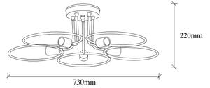 Lampadario da parete CIRCLE 5xE27/40W/230V