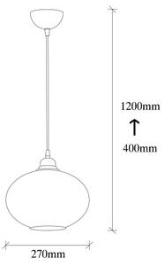 Lampadario su corda SMOKED 1xE27/40W/230V
