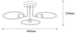 Lampadario da parete CIRCLE 3xE27/40W/230V