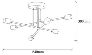 Lampadario da parete FLOWER 6xE27/40W/230V
