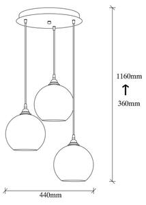 Lampadario su filo GOLD 3xE27/40W/230V