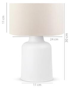 Lampada da tavolo AYD 1xE27/60W/230V beige/bianca
