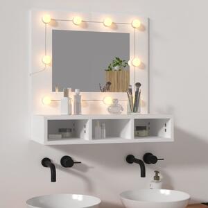 Mobile a Specchio con LED Bianco 60x31,5x62 cm