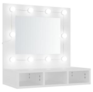 Mobile a Specchio con LED Bianco 60x31,5x62 cm