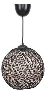 Lampadario su corda JUTE 1xE27/60W/230V nero