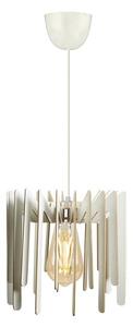 Lampadario a sospensione con filo 1xE27/60W/230V bianco diametro 23 cm