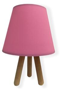 Lampada da tavolo WOOD 1xE27/60W/230V rosa