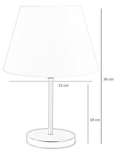 Lampada da tavolo 1xE27/60W/230V beige/cromo lucido