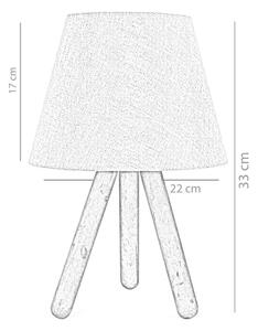 Lampada da tavolo WOOD 1xE27/60W/230V crema