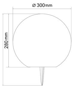 Lampada solare LED KULA LED/3,2V 3000/4000/6500K diam. 30 cm 600 mAh IP65 bianca