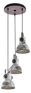 Eglo 79371 - Lampadario a sospensione con cavo BARNSTAPLE 3xE27/40W/230V marrone/patina