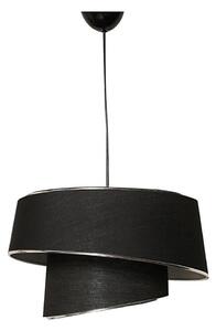 Lampadario su corda BARETTE 1xE27/60W/230V nero/cromo lucido