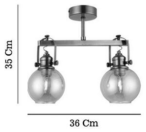 Lampadario a plafone POLINO 2xE27/40W/230V, finitura bronzo