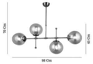 Lampadario a stelo POLINO 4xE27/40W/230V bronzo