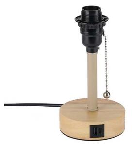 Brilagi - Lampada da tavolo con porta USB TABLON 1xE27/25W/230V rovere/beige
