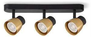 Brilagi - Faretto LED RGBW dimmerabile NUGGET 3xGU10/4,8W/230V nero/oro