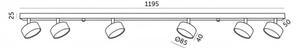 Faretto LUNVIGO 6xGX53/35W/230V nero