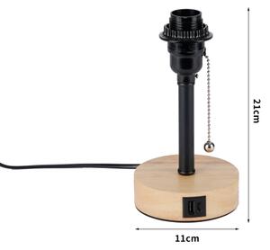 Brilagi - Lampada da tavolo con porta USB TABLON 1xE27/25W/230V rovere/nero