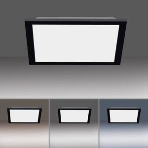 JUST LIGHT. Plafoniera LED Flat, CCT, nero, 29 x 29 cm