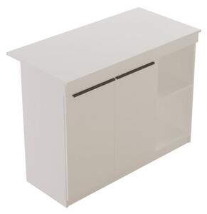 Isola Centrale Cucina 120 Cm Con Ante E Ripiani Dorian Bianca